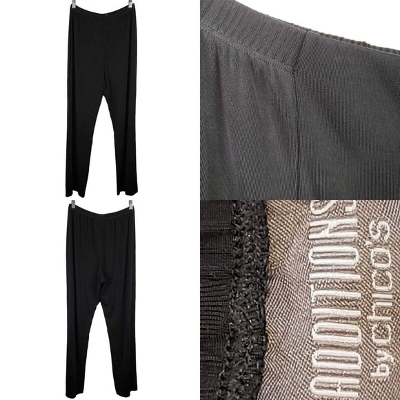 Chicos Additions Pants Leggings Women’s Size 2 US Large Black Pull On Slinky - Picture 1 of 8